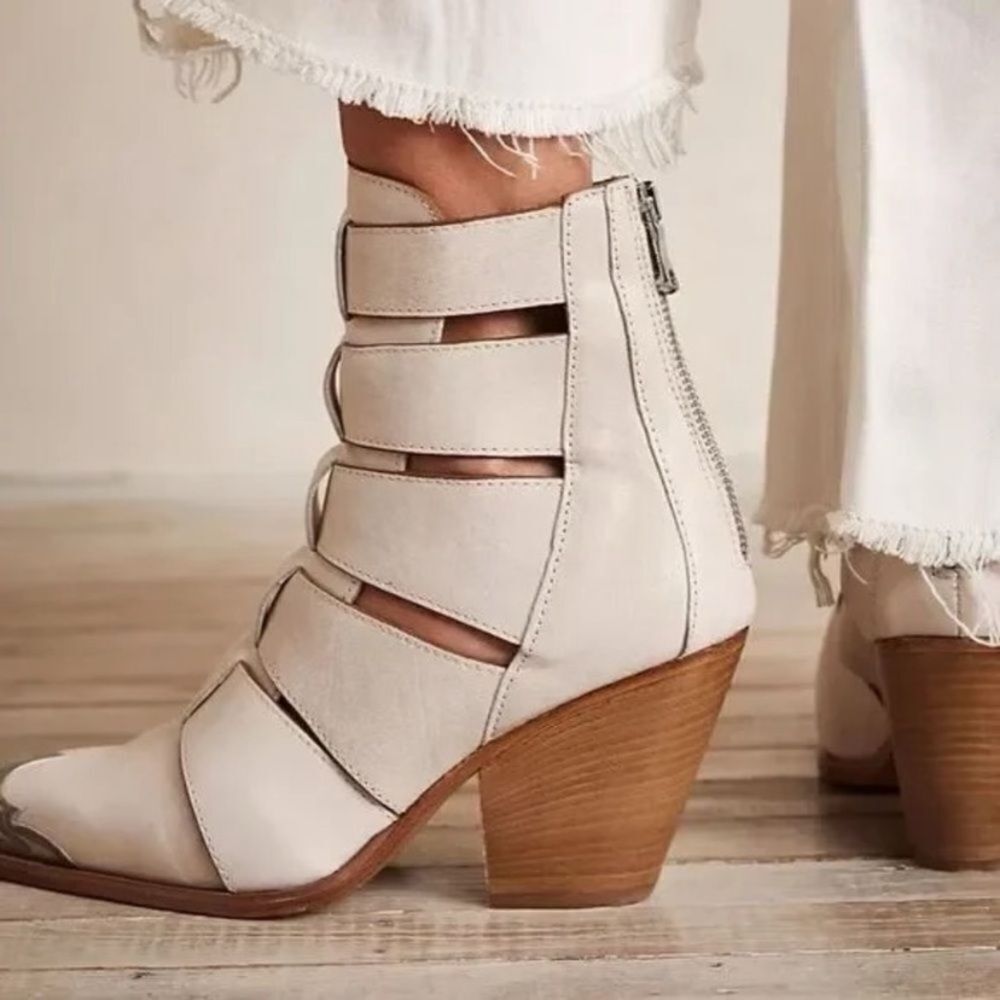 Free People Brayden Fisherman Boot White Ivory EU 40 US 10 - Picture 2 of 12